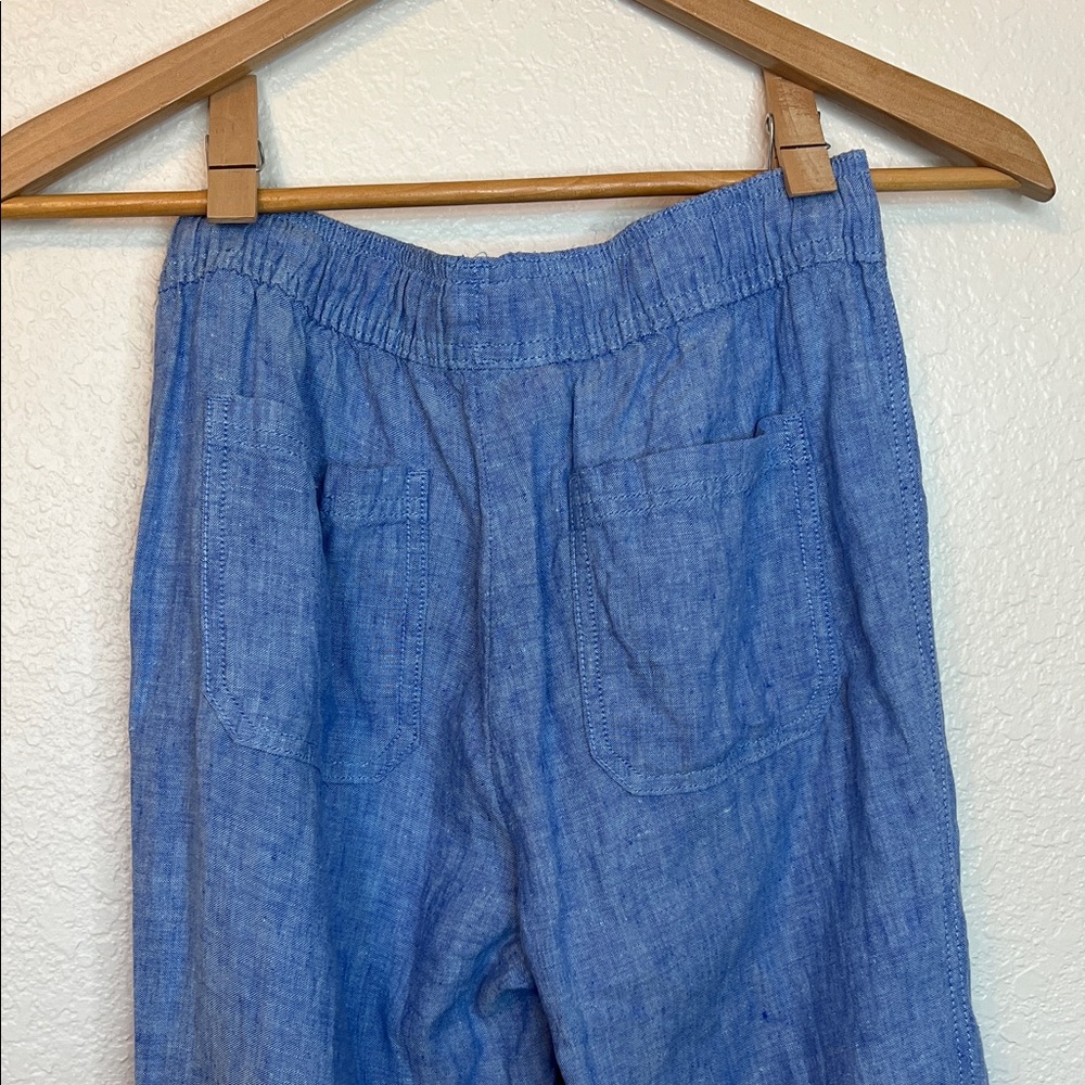 Lilly Pulitzer Blue Linen Taron Pants Size XS Coastal Beachs Chambray - Picture 5 of 7